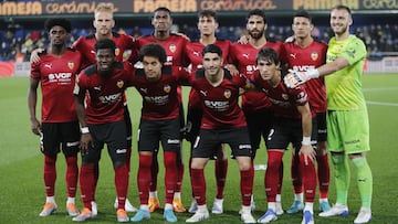 Once que alineó Bordalás en el derbi contra el Villarreal.