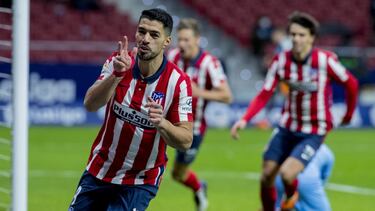 24/01/21 PARTIDO PRIMERA DIVISION ATLETICO DE MADRID - VALENCIA CF SEGUNDO GOL LUIS SUAREZ 2-1 ALEGRIA