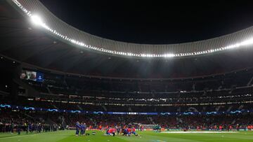 Panor&aacute;mica del Metropolitano antes del Atl&eacute;tico-Milan. 