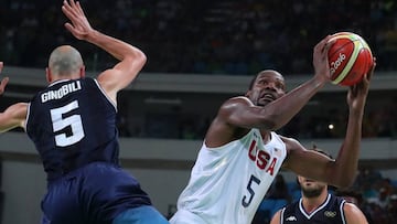 Durant y EE.UU. eliminan a la generación dorada de Argentina