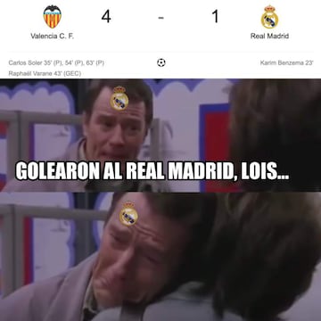 Los mejores memes de la derrota del Real Madrid en Valencia