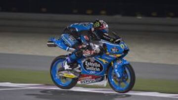 Navarro, durante el test en Losail.