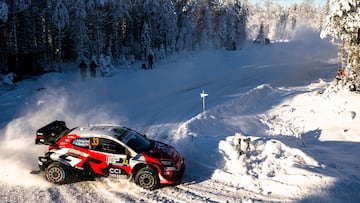 Elfyn Evans (GBR) Scott Martin (GBR) Of team TOYOTA GAZOO RACING WRT are seen racing during the World Rally Championship Sweden in Umea, Sweden on 14 February, 2026 // Jaanus Ree / Red Bull Content Pool // SI202602145348 // Usage for editorial use only //