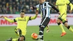 Jeison Murillo no le dio ventaja a los delanteros de Udinese.