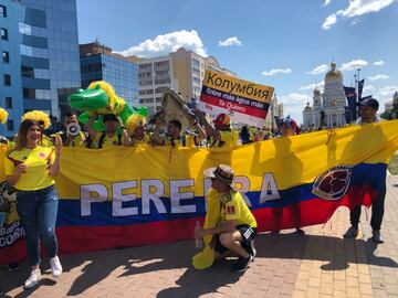 Los hinchas colombianos se toman Saransk. Más de 25 millones estarán en el debut de Colombia ante Japón