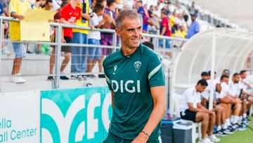 Garitano en el Municipal de La Línea en el encuentro que medía al Cádiz y al Al-Ettifaq.