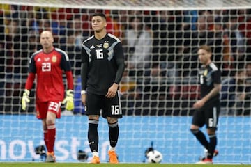 Caballero, Lucas Biglia y Marcos Rojo.