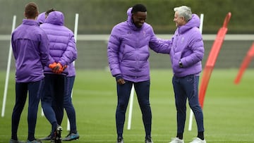 Sesi&oacute;n de entrenamiento del Tottenham.