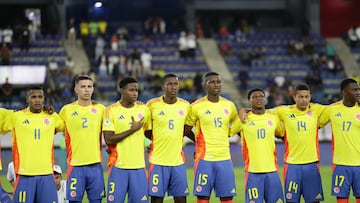 Formación posible de Colombia ante Brasil Sudamericano Sub-20