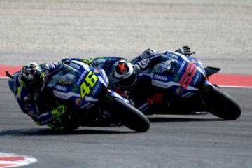 Valentino Rossi y Jorge Lorenzo.