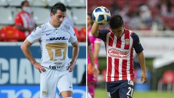 Jugadores de Pumas y Chivas se lamentan despu&eacute;s de perder