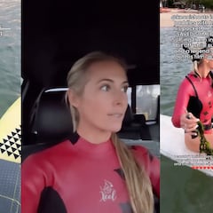 Surfistas y defensores de tiburones rescatan a una manta gigante