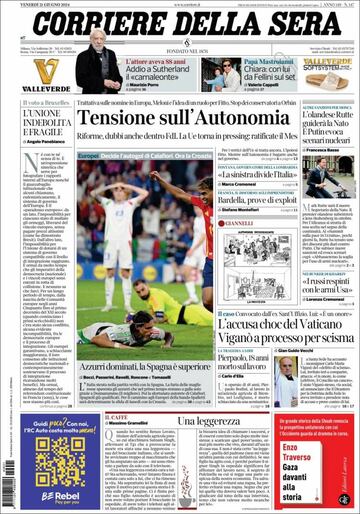 España es una fiesta, bravissimo... las portadas en prensa tras la victoria ante Italia