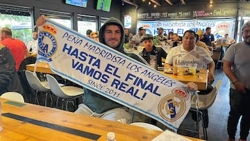 Iker Casillas, en la peña madridista de Los Ángeles.