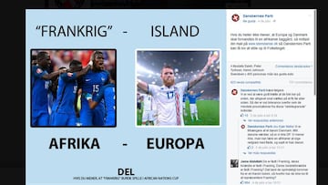 El indignante mensaje racista de un partido en el Francia-Islandia