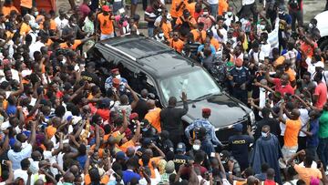 Didier Drogba recibido en Costa de Marfil.