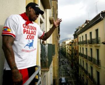 Rodman llegó a correr en los San Fermines de Pamplona. Un hombre de multiples caras y facetas.