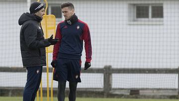 Kike Barja con Osasuna. 