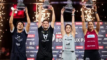 Nieto, Sanz, fernández y Triaym el podio de Burdeos.