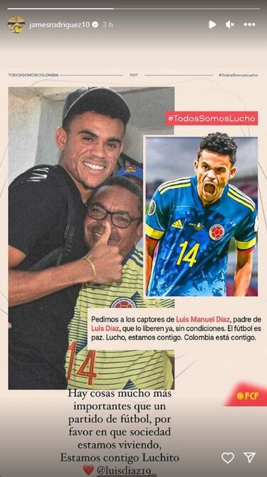 James y su mensaje a Luis Díaz: “En qué sociedad estamos viviendo”