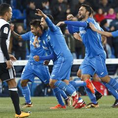 Resumen Getafe 1 -Valencia 0: Al Valencia le pudo el vértigo