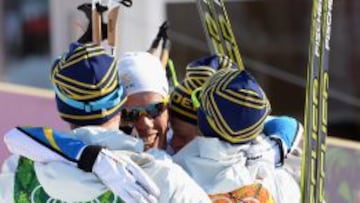 Lars Nelson, Daniel Richardsson, Johan Olsson y Marcus Hellner.