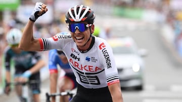 Warren Barguil en una carrera disputada este año