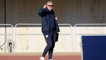 Mario Husillos, en el estadio Ciudad de Málaga.
