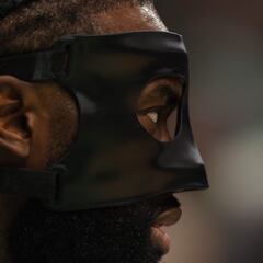 Why does Jaylen Brown wear a mask?