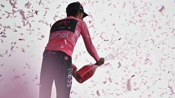 Egan Bernal, líder del INEOS, dio otro golpe de autoridad en la etapa 14 del Giro de Italia tras llegar cuarto y sacar diferencia a sus rivales.
