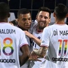 Fiesta de Messi y Mbappé