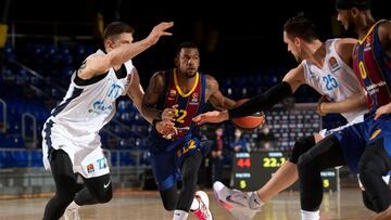 Cory Higgins, durante el Barça-Zenit San Petersburgo.