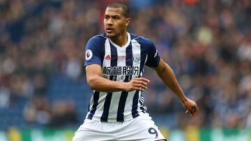 Salomón Rondón durante un partido con el West Brom.