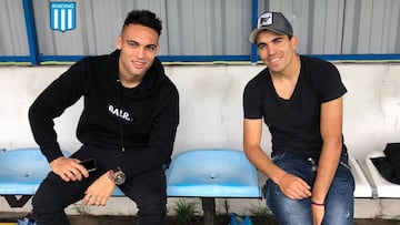 Lautaro y Acuña visitaron a Racing en el día libre de Scaloni
