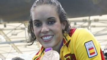 Ona Carbonell con la medalla de bronce en los Juegos de Londres. 