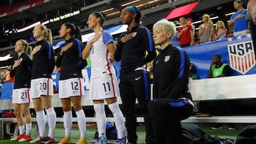 Megan Rapinoe protests against Donald Trump administration