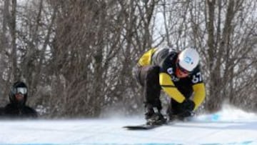 Lucas Eguibar, durante un entrenamiento en Sierra Nevada.