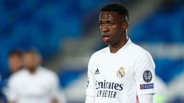 Vinicius, en un momento del Real Madrid-Atalanta del pasado martes en la Champions.