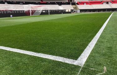 Festeja Gallargo: River realizó importantes cambios en el césped del Monumental