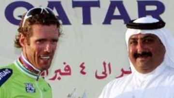 <b>LA PRIMERA.</B> Mario Cipollini ha viajado hasta Qatar para lograr su primera victoria esta temporada.