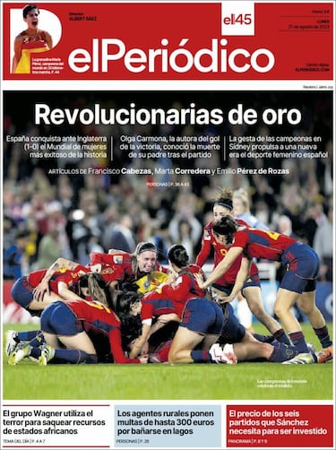 La prensa española, orgullosa de sus campeonas del mundo