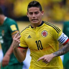 Colombia sufre para ganar a Bolivia con gol de James