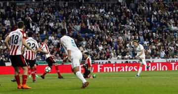 Cristiano Ronaldo draws the game after sending Modric's shoot to the net.