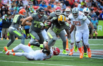 Team Rice 22-21 Team Sanders 26 de enero del 2014 en el Aloha Stadium de Honolulu, Hawaii.