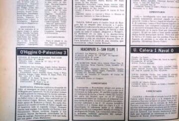 Sólo 93 personas fueron controladas en el duelo entre Huachipato y San Felipe por la tercera fecha del Torneo Nacional 1974. 3-1 ganaron los acereros en Las Higueras, que ese año serían campeones.