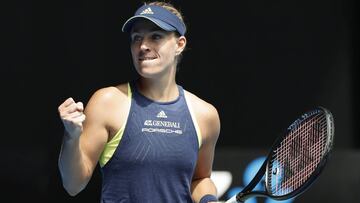 Angelique Kerber celebra su victoria ante Madison Keys en cuartos de final del Open de Australia.