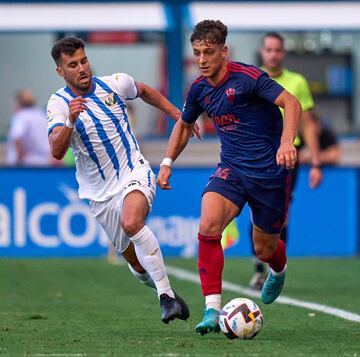 Fede Vico, durante el partido ante el Albacete. 