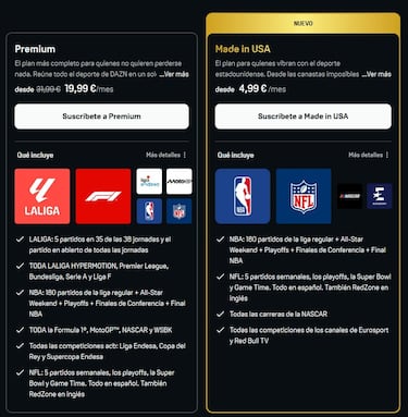 DAZN hunde sus precios con tres nuevas ofertas para ver el fútbol, el baloncesto y la F1