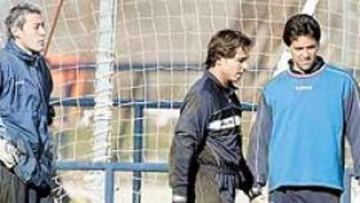 <b>COMPETENCIA. </b>Sergio Sánchez, Aragoneses y Sánchez Broto ya pelean por la titularidad en el año nuevo.