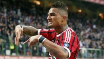 Kevin-Prince Boateng durante su etapa en el Milán.